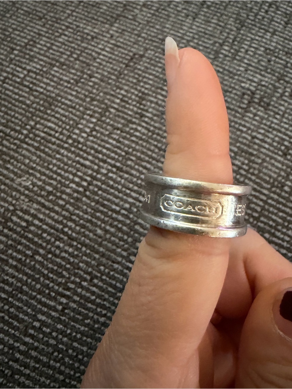 Coach Sterling silver Signature Band Ring - Picture 4 of 4